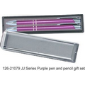 JJ Series Pen and Pencil Gift Set in Gift Box - Purple pen